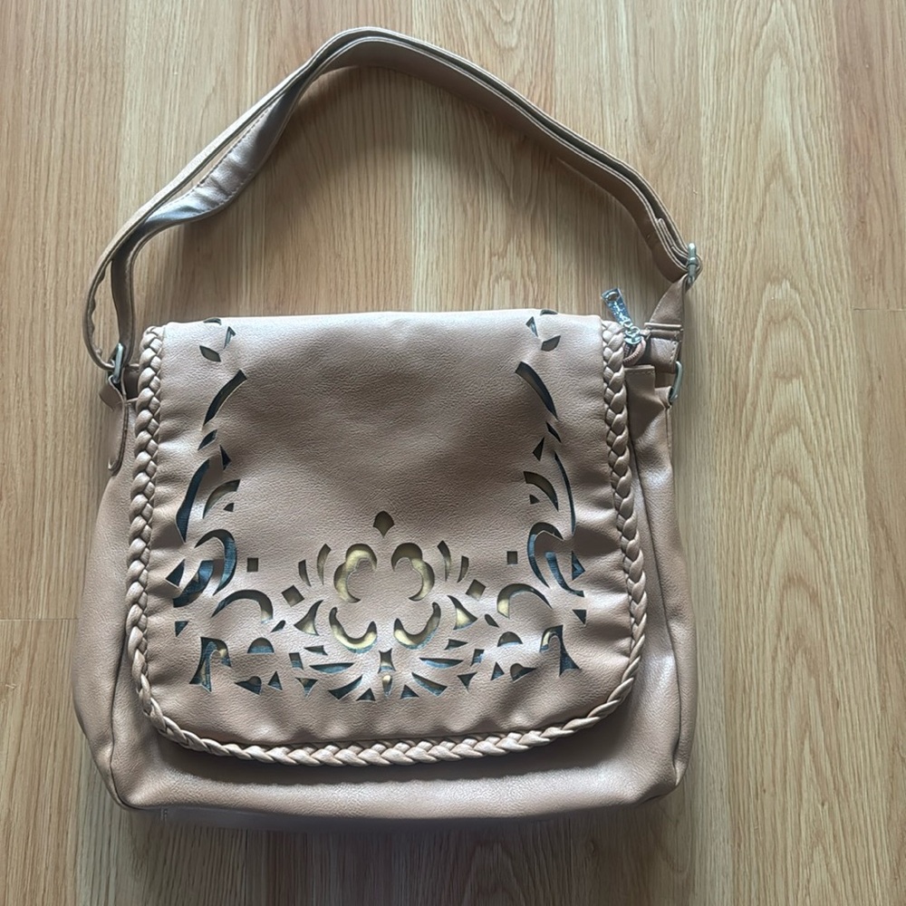 Light brown over the shoulder purse